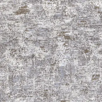 8' Gray And Ivory Abstract Distressed Runner Rug