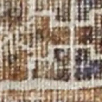 4' X 6' Ivory Orange And Brown Abstract Area Rug