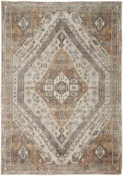 9' X 12' Brown and Ivory Abstract Area Rug