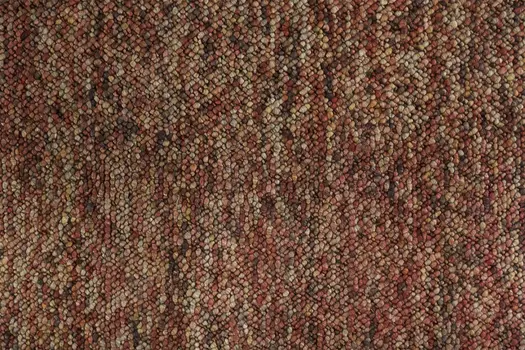 8' X 11' Brown and Orange Wool Hand Woven Distressed Area Rug