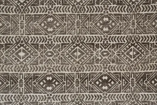 2' X 3' Brown Taupe And Ivory Striped Stain Resistant Area Rug