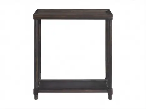 Set of Two 24" Espresso Solid Wood End Tables With Shelf