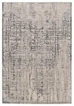 2' X 3' Gray And Ivory Abstract Stain Resistant Area Rug
