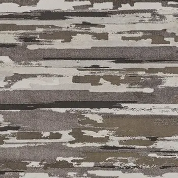 2' X 3' Brown and Ivory Abstract Power Loom Distressed Area Rug
