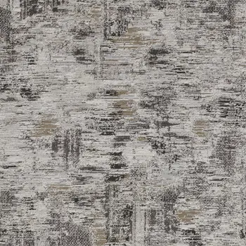 2' X 3' Brown and Ivory Abstract Power Loom Distressed Area Rug