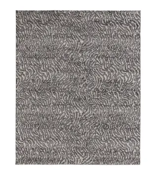 2' X 3' Gray and Ivory Abstract Power Loom Area Rug