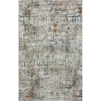 4' X 6' Gray Abstract Distressed Area Rug