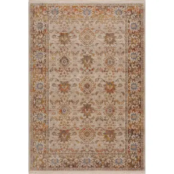 4' X 6' Ivory Oriental Area Rug