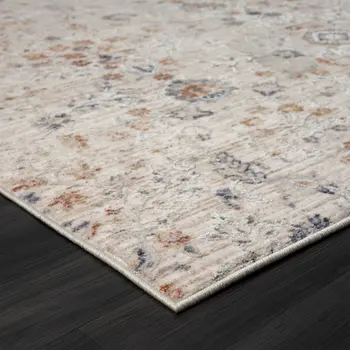 4' X 6' Ivory Floral Area Rug