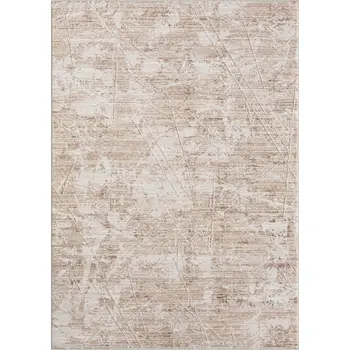 4' X 6' Beige Abstract Area Rug