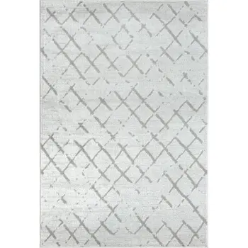 8' X 10' Cream Geometric Area Rug
