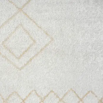 8' X 10' Cream Diamond Area Rug
