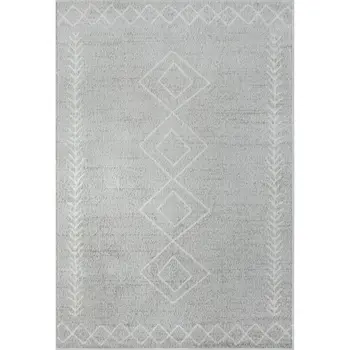5' X 7' Gray Diamond Area Rug