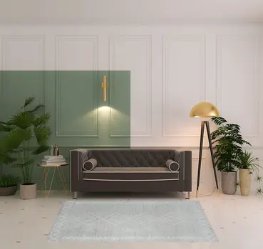 5' X 7' Gray Diamond Area Rug