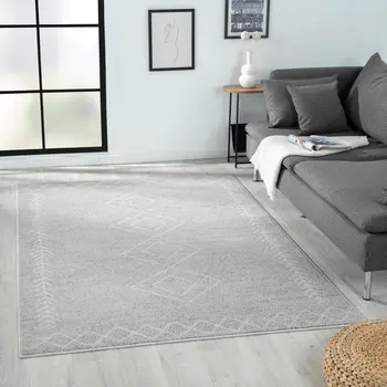 8' X 10' Gray Diamond Area Rug