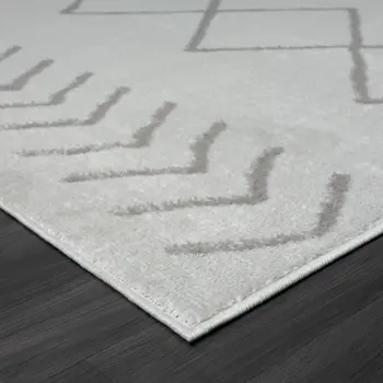8' X 10' Cream Diamond Area Rug