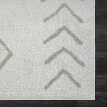 8' X 10' Cream Diamond Area Rug