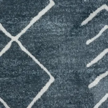 5' X 7' Blue Diamond Area Rug