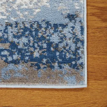 5' X 7' Blue Abstract Area Rug