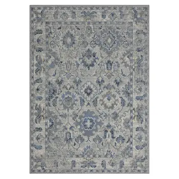 8' X 10' Blue Floral Area Rug