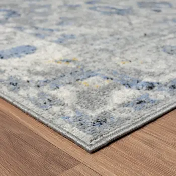 8' X 10' Blue Floral Area Rug