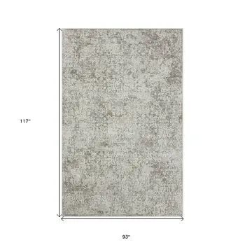 8' X 10' Gray Abstract Distressed Area Rug