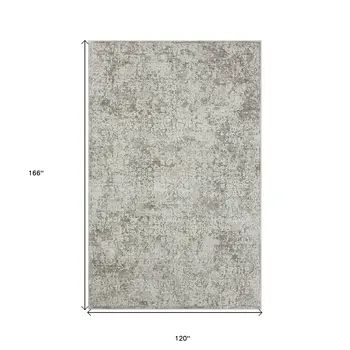 10' X 14' Gray Abstract Distressed Area Rug