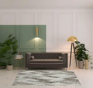 5' X 8' Gray Geometric Area Rug