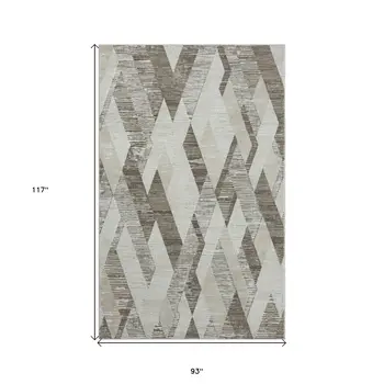 8' X 10' Gray Geometric Area Rug
