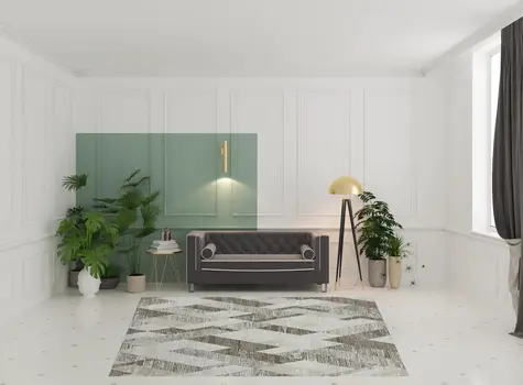 8' X 10' Gray Geometric Area Rug