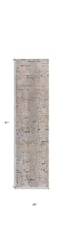 2' X 8' Cream Abstract Runner Rug