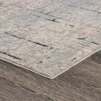 8' X 11' Cream Abstract Area Rug