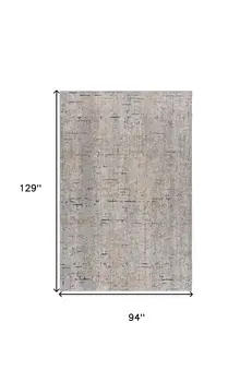 8' X 11' Cream Abstract Area Rug