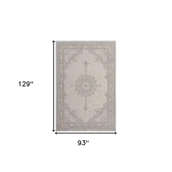 8' X 11' Gray Medallion Area Rug
