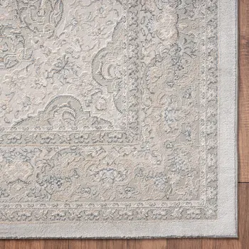 10' X 14' Gray Medallion Area Rug
