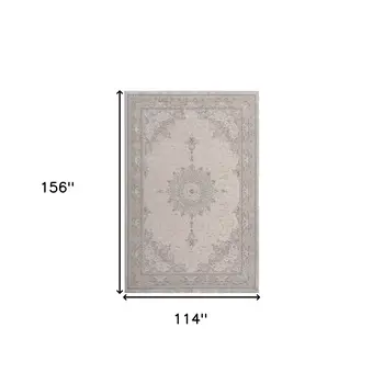 10' X 14' Gray Medallion Area Rug