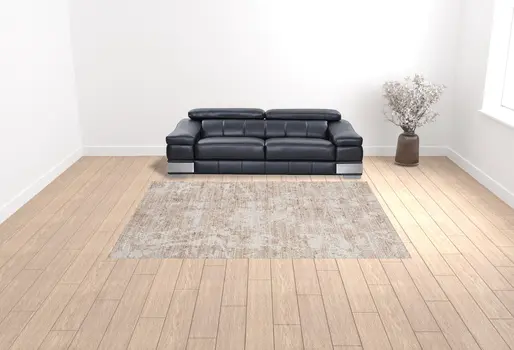 9' X 12' Beige Abstract Area Rug