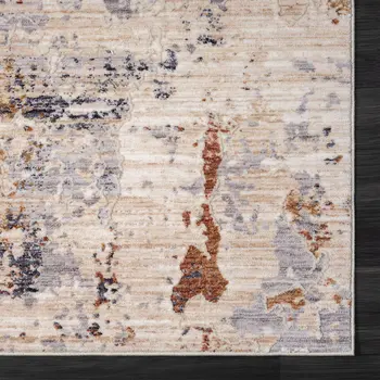 5' X 8' Beige Abstract Area Rug