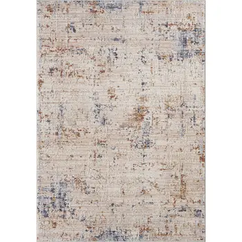 10' X 14' Ivory And Blue Abstract Area Rug