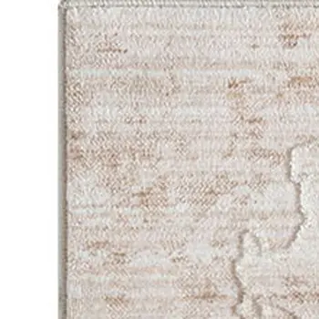 5' X 8' Beige Abstract Area Rug