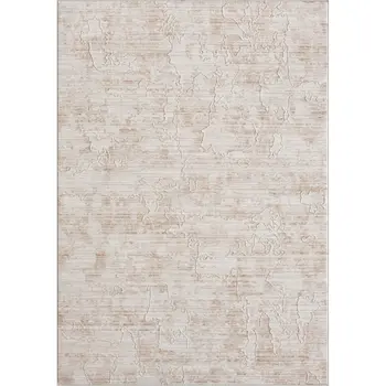8' X 10' Beige Abstract Area Rug