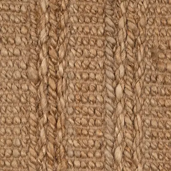 5' X 8' Beige Hand Woven Non Skid Area Rug