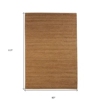 8' X 10' Beige Hand Woven Non Skid Area Rug