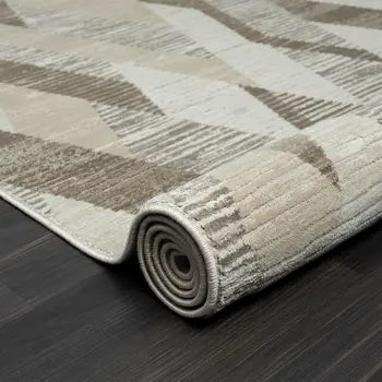 2' X 3' Gray Geometric Area Rug