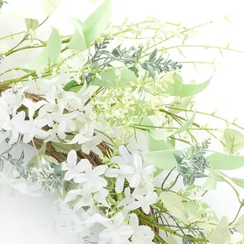 22" Green And White Mixed Assortment Artificial Wreath