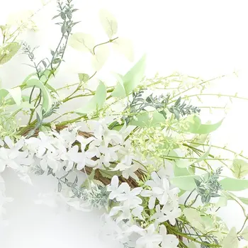 22" Green And White Mixed Assortment Artificial Wreath