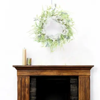 22" Green And White Mixed Assortment Artificial Wreath