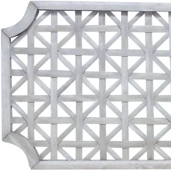 Set of Two Gray Geometric Solid Wood Framed Art