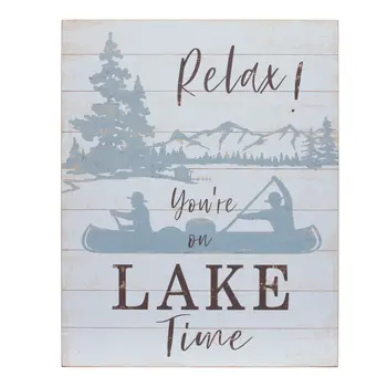 Set of Two White Black And Blue Trees, Lake Lake Wood Framed Art