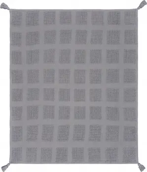 50" X 60" Gray Woven Cotton Throw Blanket with Tassels
